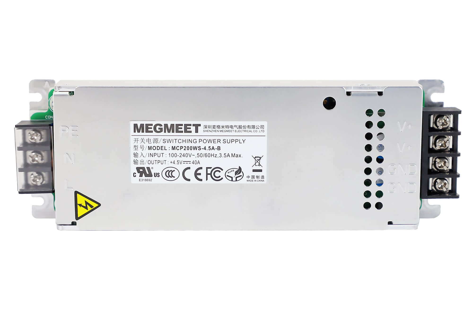 Megmeet MCP200WS-4.5A-B Switching Power Supply