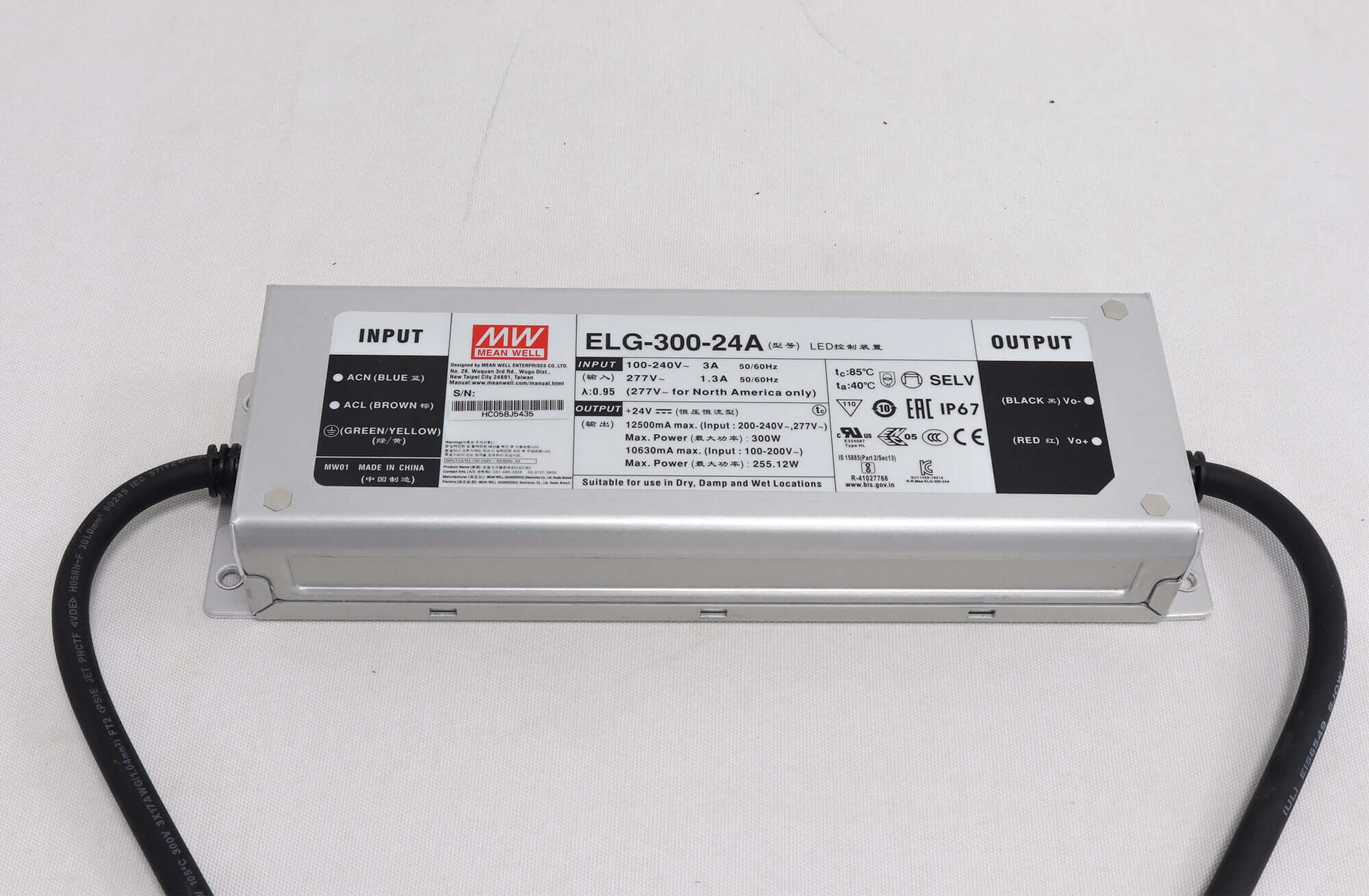 Meanwell ELG-300-24A LED Lighting Power Supply