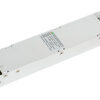 White metal power supply module with input and output terminal blocks on one end.