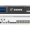 KBS2000 Pro - LED-Mall, Shopping LED Controller & LED Display Parts Front and back of a dual-render network appliance: front panel with display, dial, and status buttons; back panel shows many Ethernet LAN ports and power input (KBS2000PRO).