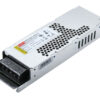 Metal rectangular DC power supply with vent holes and a front terminal block for connections